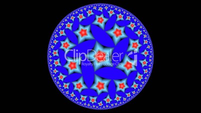 The color pattern in a circle
