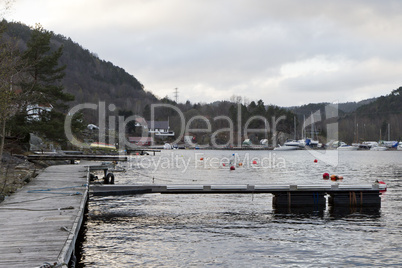 small footbridge in a fjord -norway