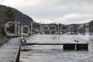 small footbridge in a fjord -norway
