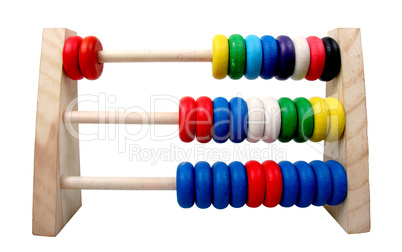 isolated toy abacus