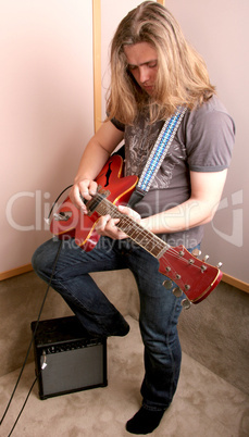 guitarist in studio