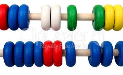 isolated toy abacus