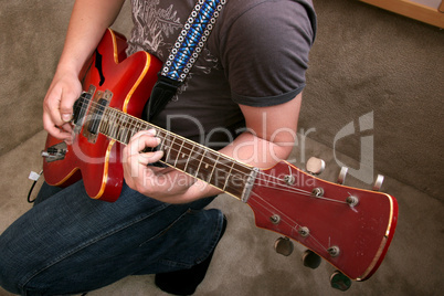 guitarist in studio