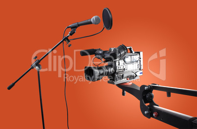 camcorder and microphone