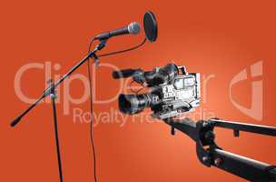 camcorder and microphone