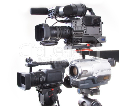 three different camcorders