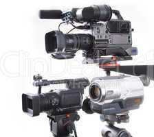 three different camcorders