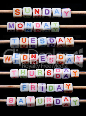 days of the week