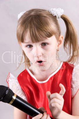 girl and microphone