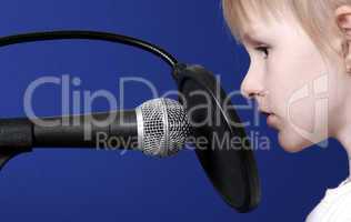 girl with microphone