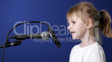 girl with microphone