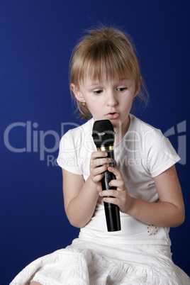 girl with microphone