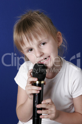 girl with microphone