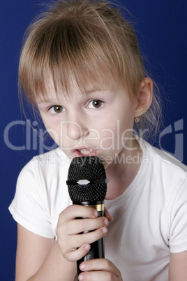 girl with microphone