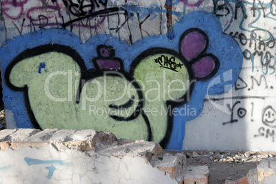 wall with graffiti