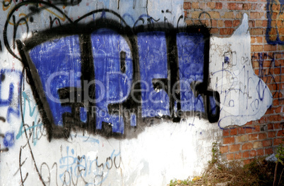 wall with graffiti wall with graffiti