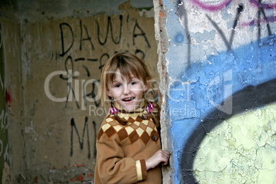 girl in ruins