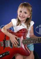 little girl and guitar