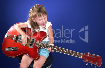 little girl and guitar