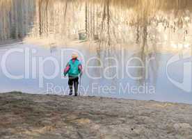 girl at the riverbank