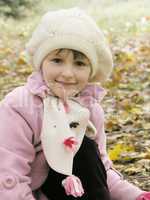 little girl in autumn