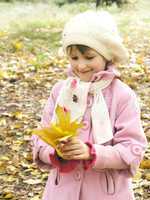 little girl in autumn