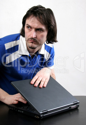 man and laptop