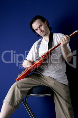 guitarist in studio