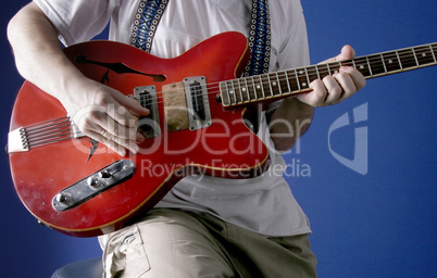 guitarist in studio