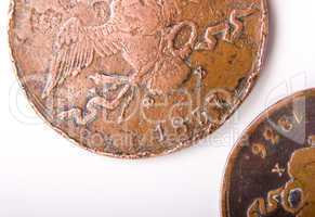 two old russian coins