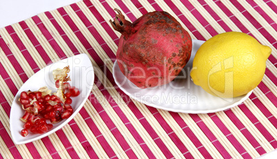 pomegranate and lemon