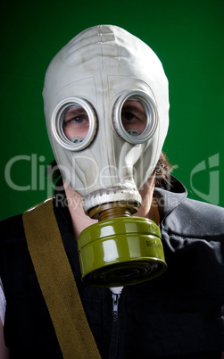 man in gas-mask