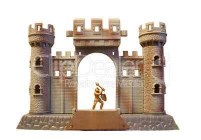 isolated toy castle