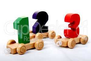 wooden numbers one two three
