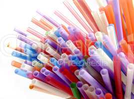 multicolored straws