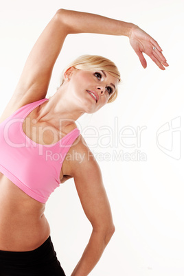 Woman stretching during a workout