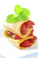 Strawberry crepe