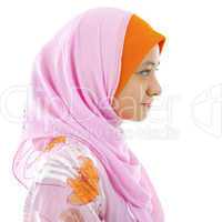 Side view of Muslim woman