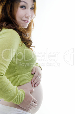 Asian pregnant lady