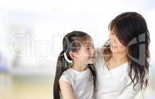 Asian mother and daughter