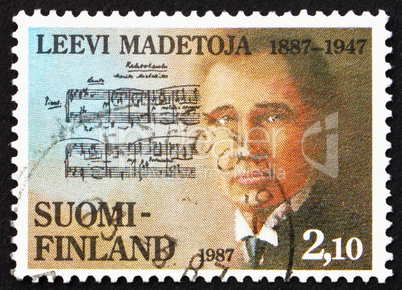 Postage stamp Finland 1987 Leevi Madetoja, Finnish Composer