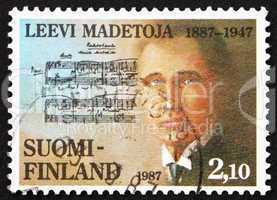 Postage stamp Finland 1987 Leevi Madetoja, Finnish Composer