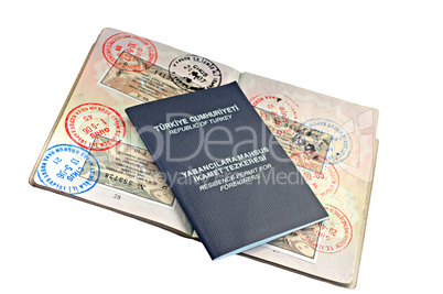 UK passport with Turkish visitor visa's and residence permit