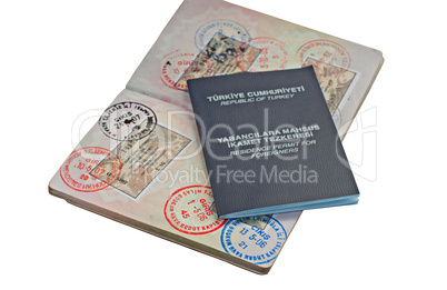 UK passport with Turkish visitor visa's and residence permit