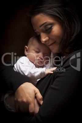 Attractive Ethnic Woman with Her Newborn Baby
