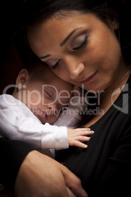 Attractive Ethnic Woman with Her Newborn Baby