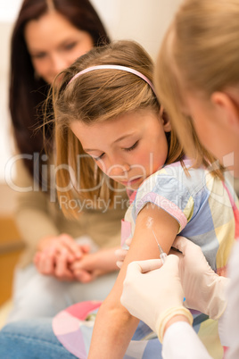 Child vaccination pediatrician apply injection