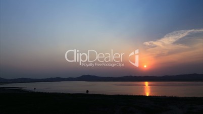 Irrawaddy river sunset timelapse