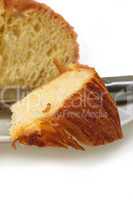 sweet bread sliced closeup