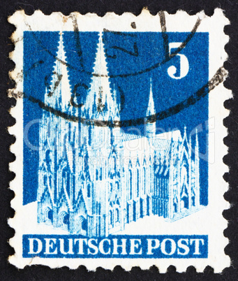 Postage stamp Germany 1948 Cologne Cathedral